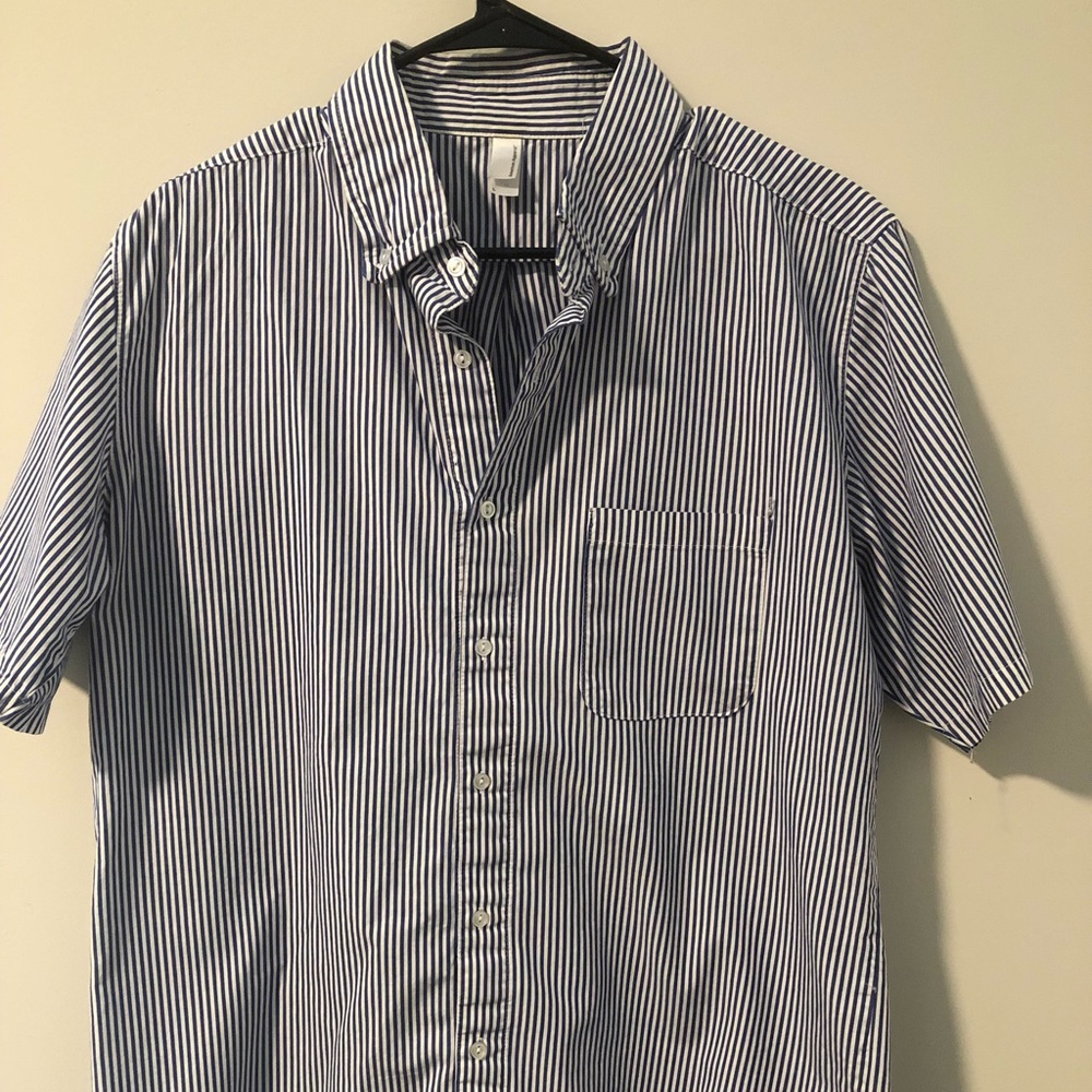 American Apparel Pinstripe Button-down Sz L